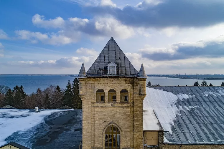 Winter fairytale in chateau