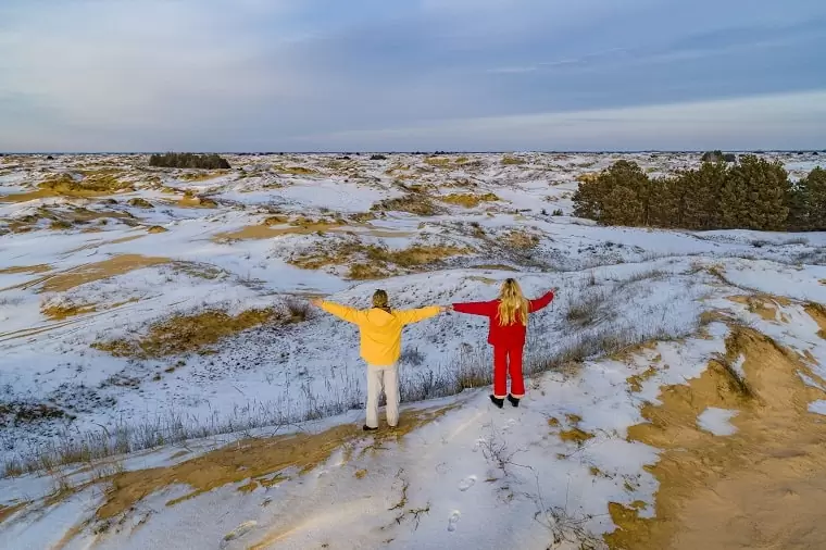 Desert and snow